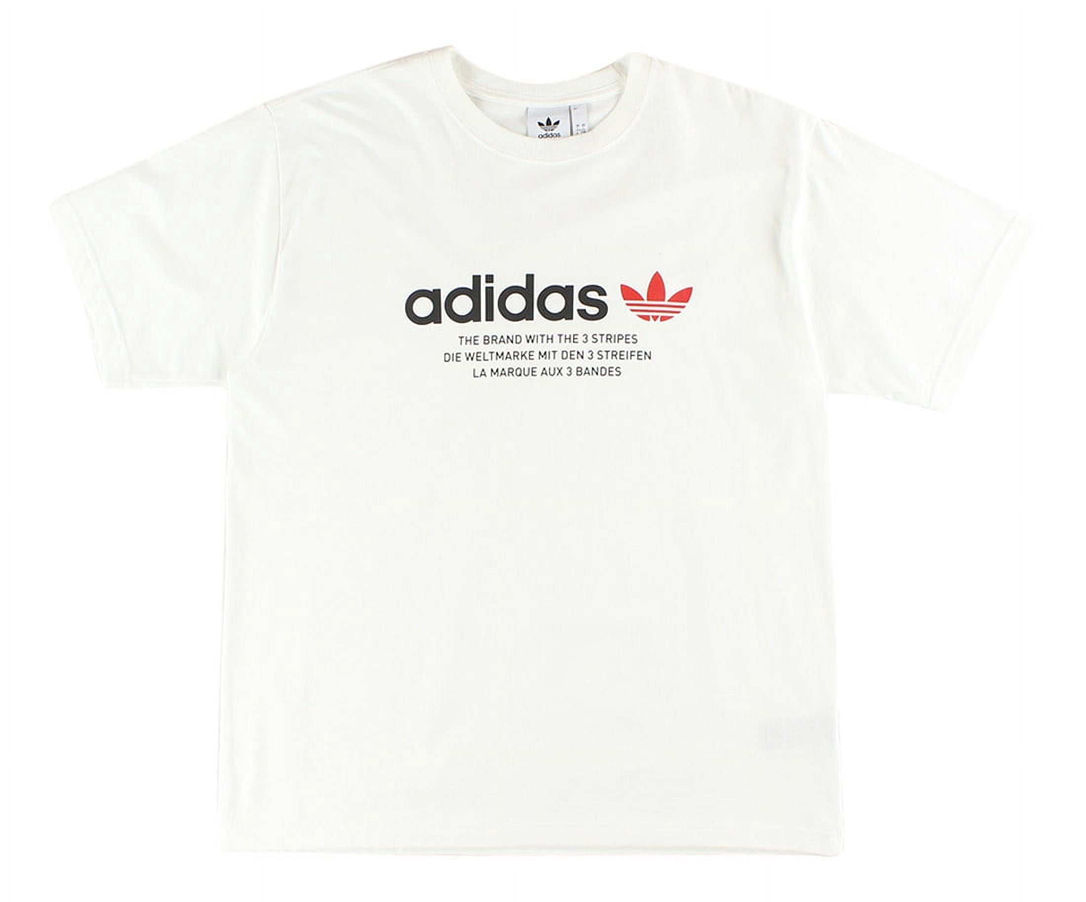 the brand with the 3 stripes shirt