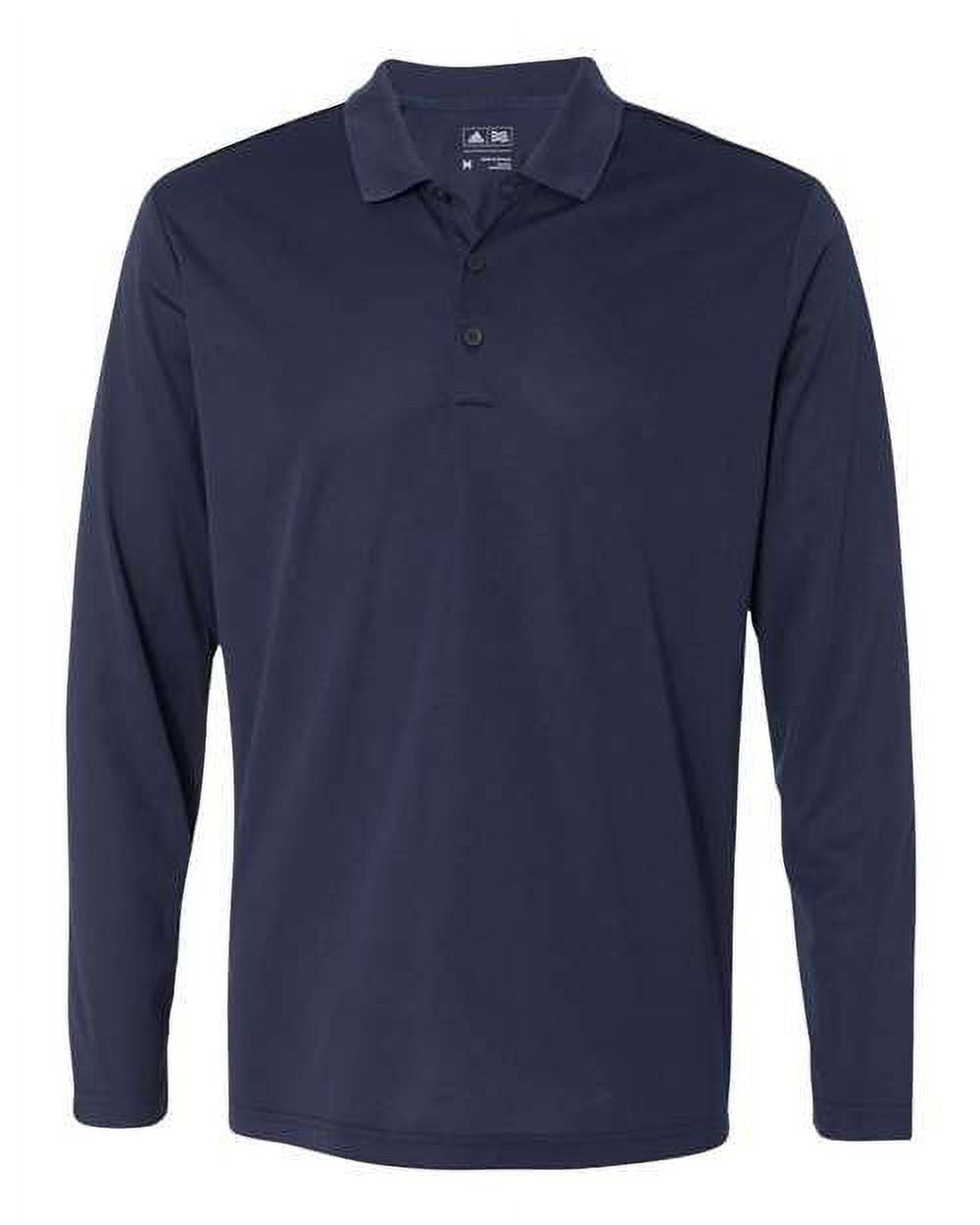 Adidas Long Sleeve Sport Shirt in Navy/ White M | A186