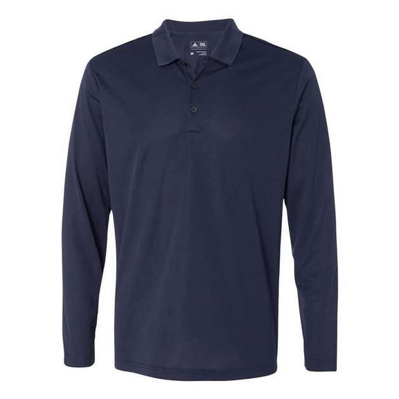 Adidas Long Sleeve Sport Shirt in Navy/ White M | A186