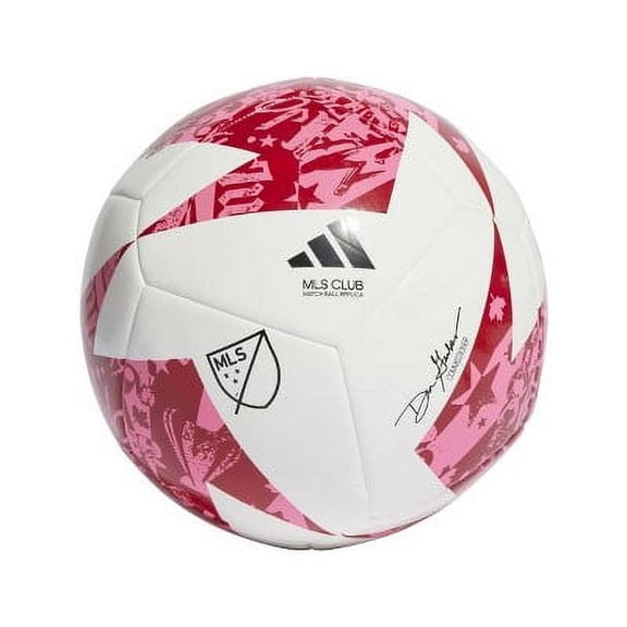 Adidas MLS Size 3 Club Sports Ball - Red/Pink