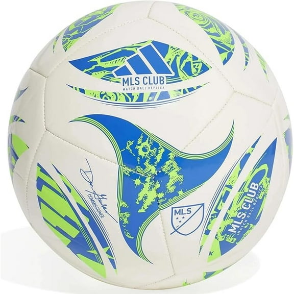 Adidas MLS Size 5 Club Sports Ball - White: Butyl Bladder TPU Shell Soccer Ball