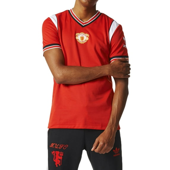 Adidas Manchester United FC Away Jersey Men's T-Shirt Red/White/Blackaz1240