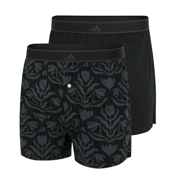 Adidas Men Web Boxer Shorts Cotton Black M