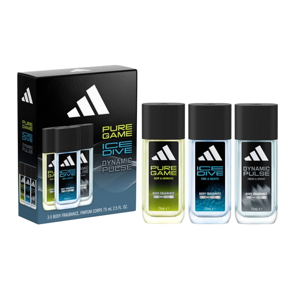 Adidas Men's 3-Piece Body Fragrance Gift Set
