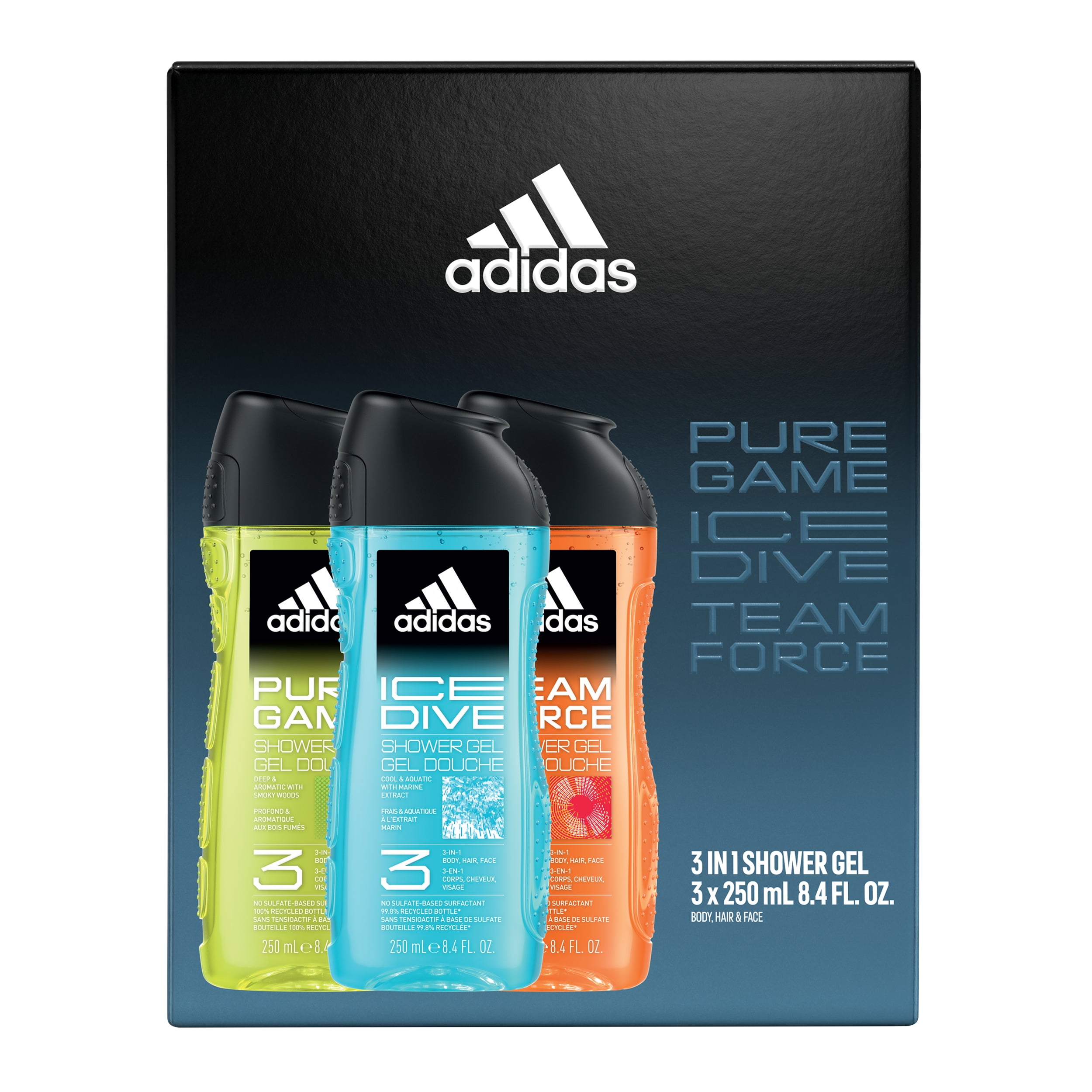 Adidas Men's Piece Holiday Giftset Including Body Wash(3x) Pure