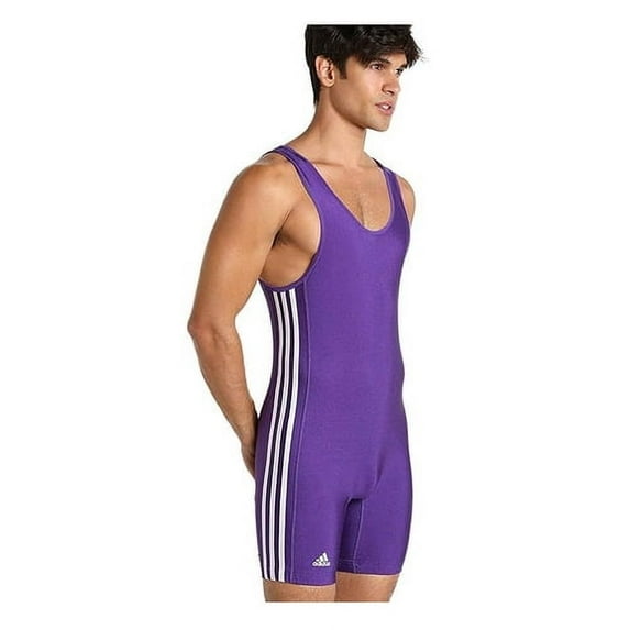 Adidas Men's 3 Side Stripes, XL, Purple/White