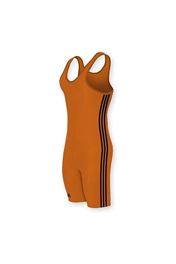 Men's 3 Stripes Singlet, XXL, Orange/Black