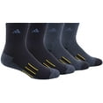 thumbnail image 1 of Adidas Men's 4 Pack Performance High Quarter Socks 6-12 Dark Blue - Light Blue, 1 of 2