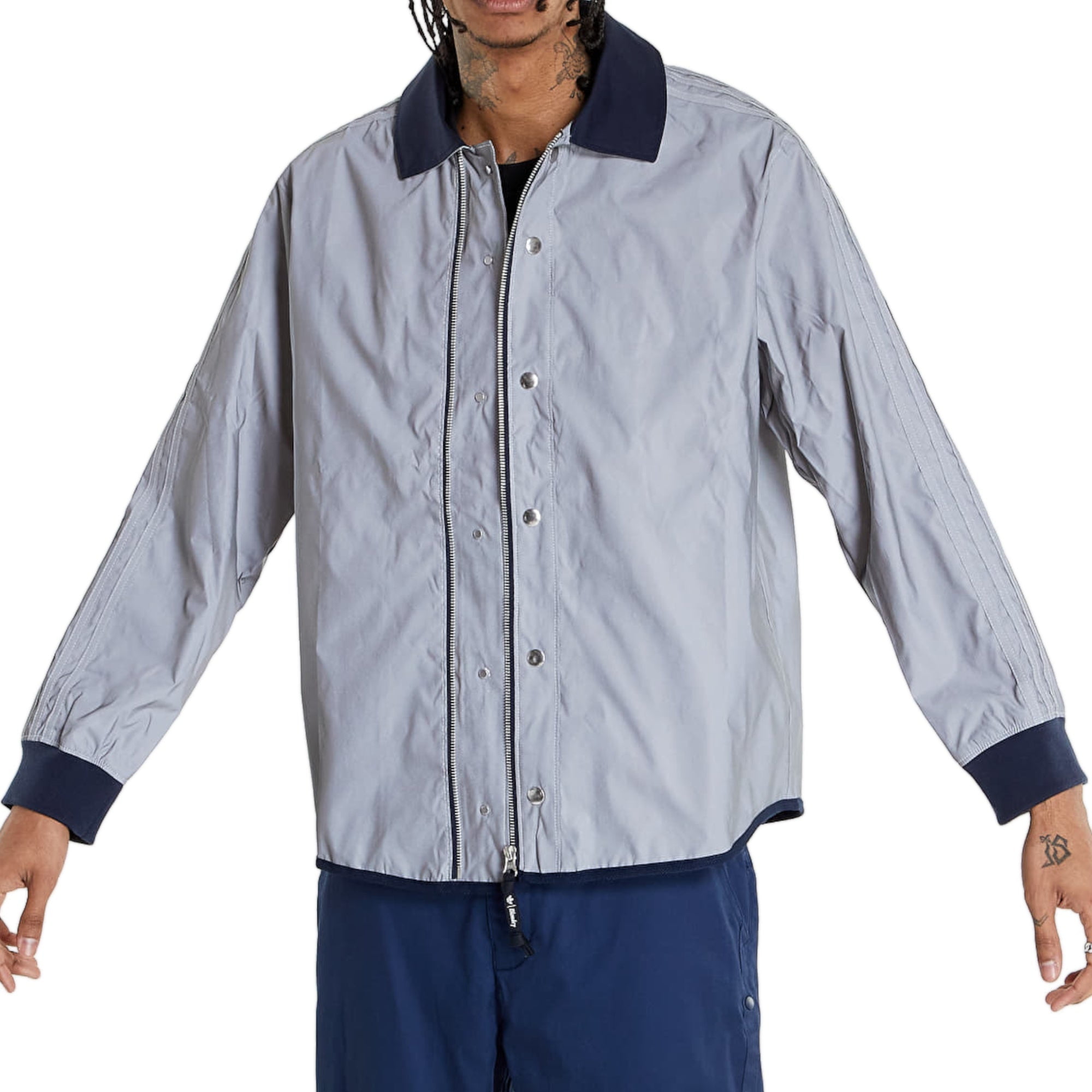 Adidas Men's A.B. Jousting Jacket Solid Regular Fit XL Reflective Silver