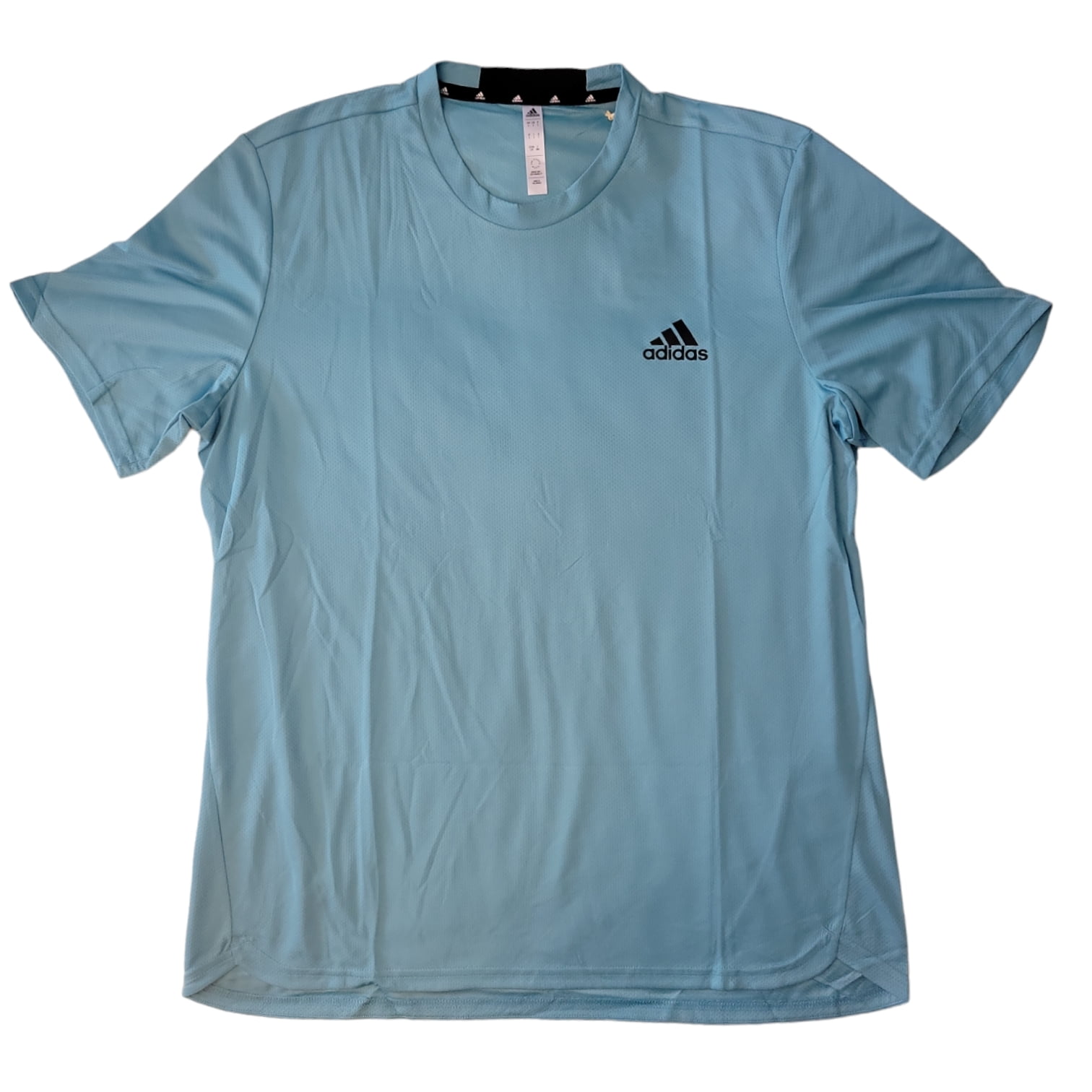 Men's AEROREADY Short Sleeve Crew Neck Designed for Movement Tee (Blue, S)