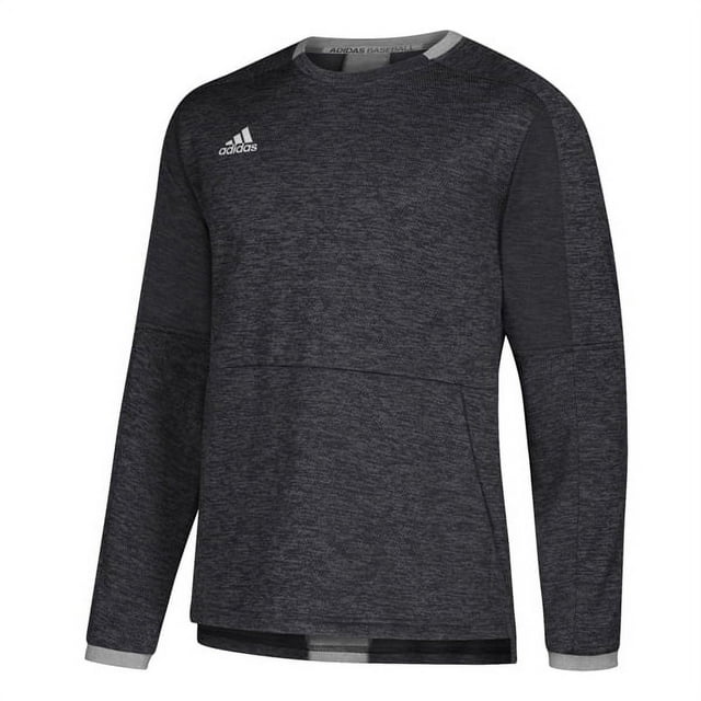 Adidas Men's Adult Fielders Choice Pullover Shirt Top Kangaroo Pocket (Black S)