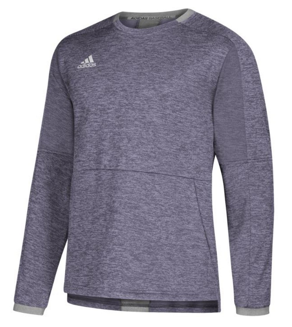 Adidas Men's Adult Fielders Choice Pullover Shirt Top Kangaroo Pocket (Gray M)