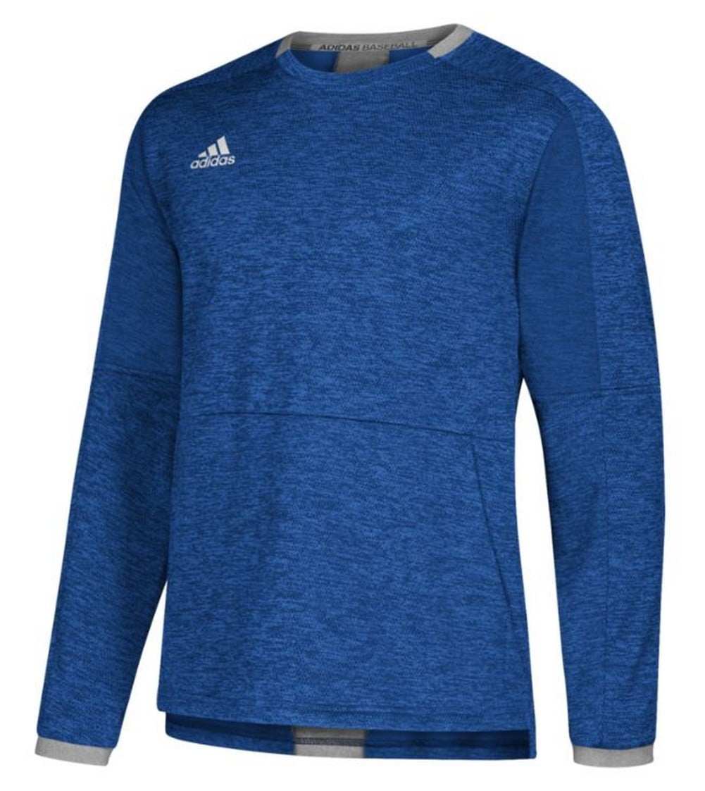 Adidas Men's Adult Fielders Choice Pullover Shirt Top Kangaroo Pocket (Royal M)