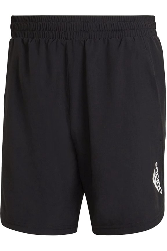 Men's Aeroready Elastic Waistband Moisture Absorbing Training Shorts (Black, XL)