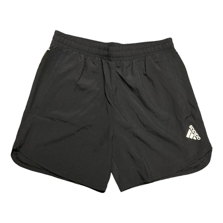 Adidas Men s Aeroready Elastic Waistband Moisture Absorbing Training Shorts Black L Walmart