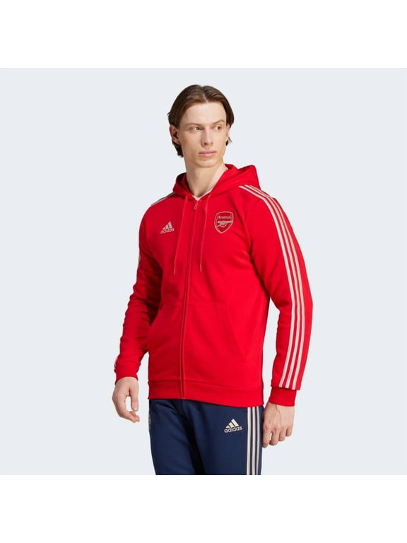 Men's Arsenal FC DNA Full Zip Hooded Track Jacket HZ2070 Better Scarlet