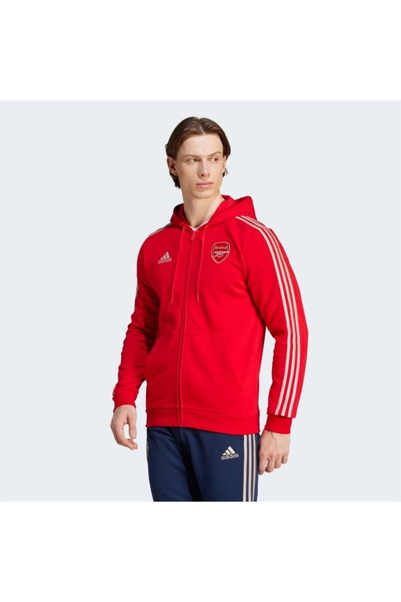 Men's Arsenal FC DNA Full Zip Hooded Track Jacket HZ2070 Better Scarlet