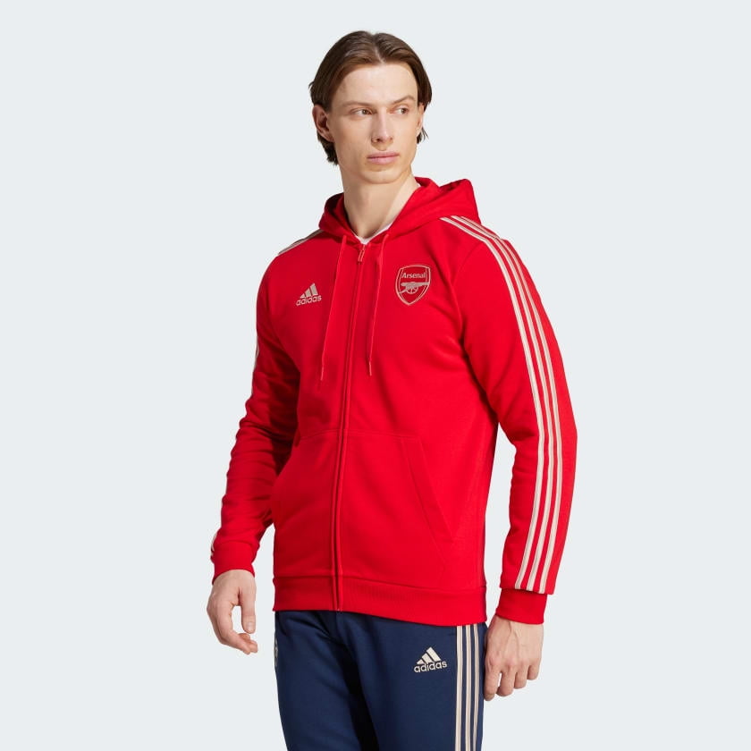 Adidas Men's Arsenal FC DNA Full Zip Hooded Track Jacket HZ2070