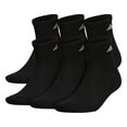 thumbnail image 1 of Adidas Men's Athletic Cushioned Quarter Socks, Black (6), 1 of 3
