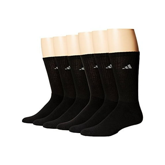 Adidas Men's Athletic Moisture wicking Cushioned Crew Socks 6-Pack/ 6-Pair (Shoe Size 6-12)