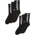 thumbnail image 1 of Adidas Men's Athletic Sport Moisture Wicking Cushioned Crew Socks 6 Pack, Black (Shoe Size 6-12), 1 of 3