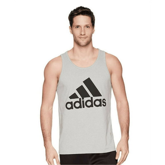 Adidas Men's BOS Badge of Sport Classic Tank Top CF8273 Heather Grey/Black