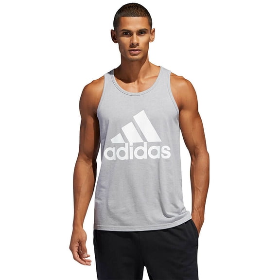 Adidas Men's BOS Badge of Sport Classic Tank Top DV2120 Light Grey/White