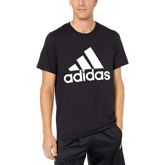Adidas Men's Basic Bos Tee Sport Shirt T-Shirt Athletic Work Out (Black, L)