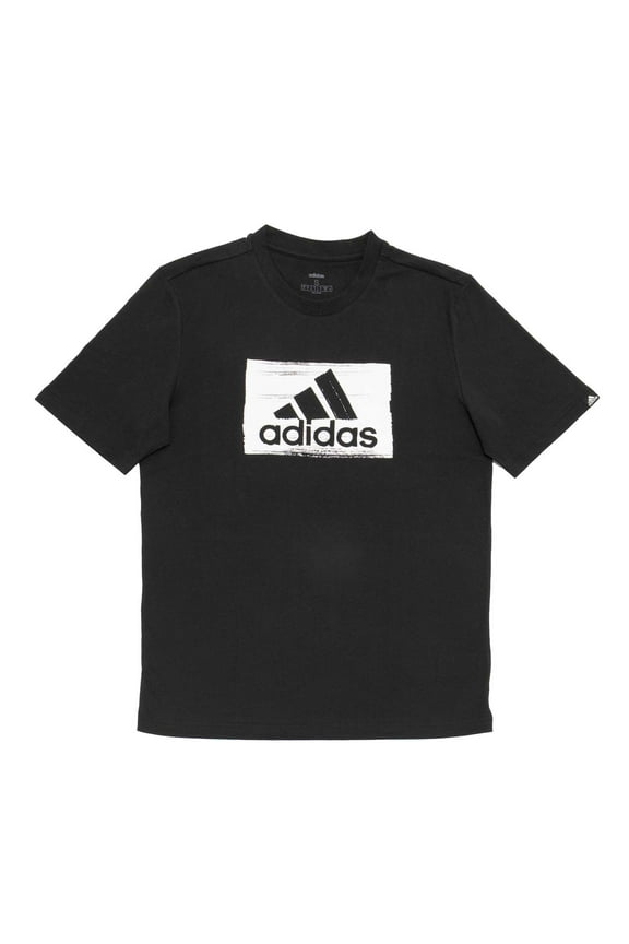 Men's Brushstroke Short Sleeve T-Shirt, Black \ White,S - US