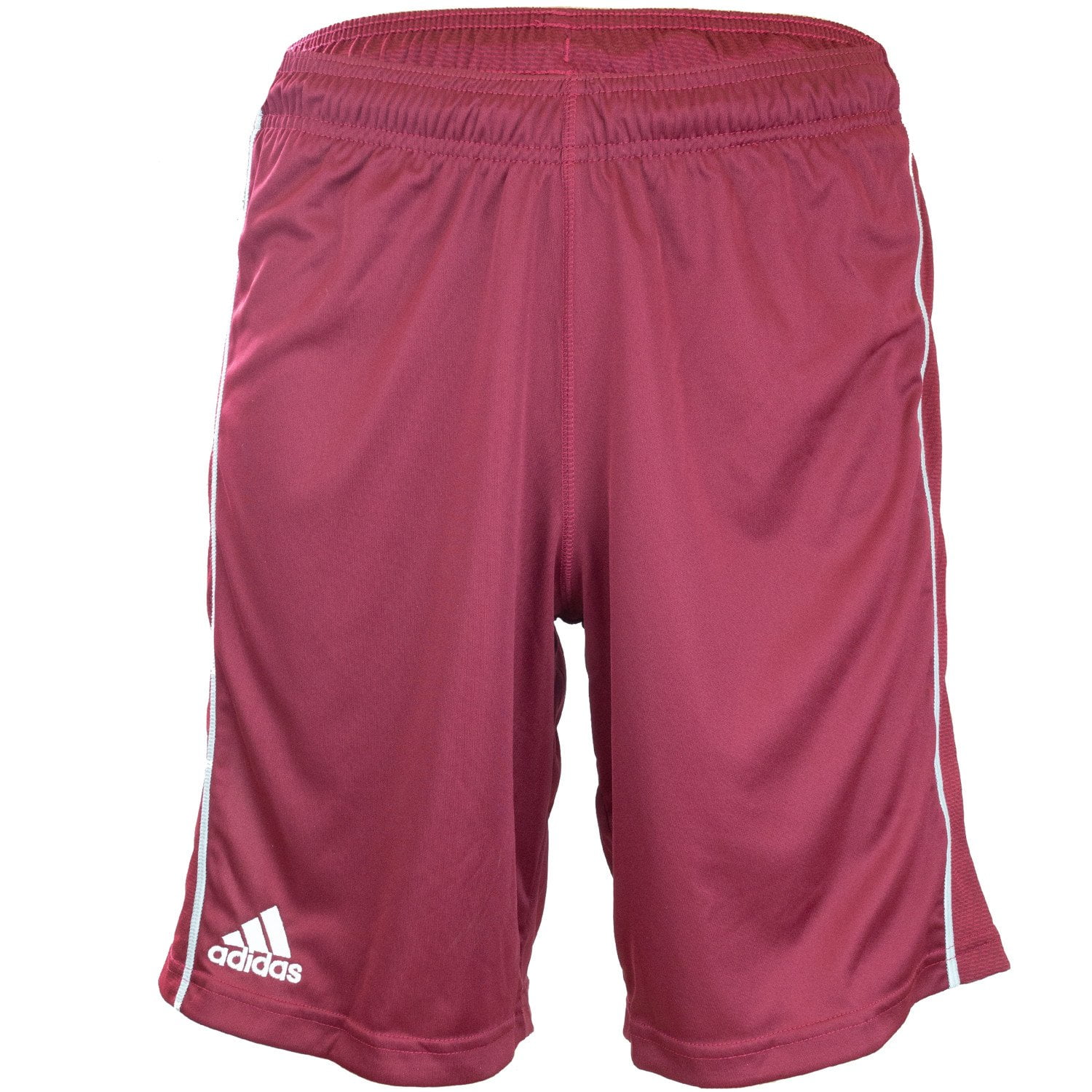 Adidas Men's Collegiate Burgundy / White Utility Shorts Without Pockets