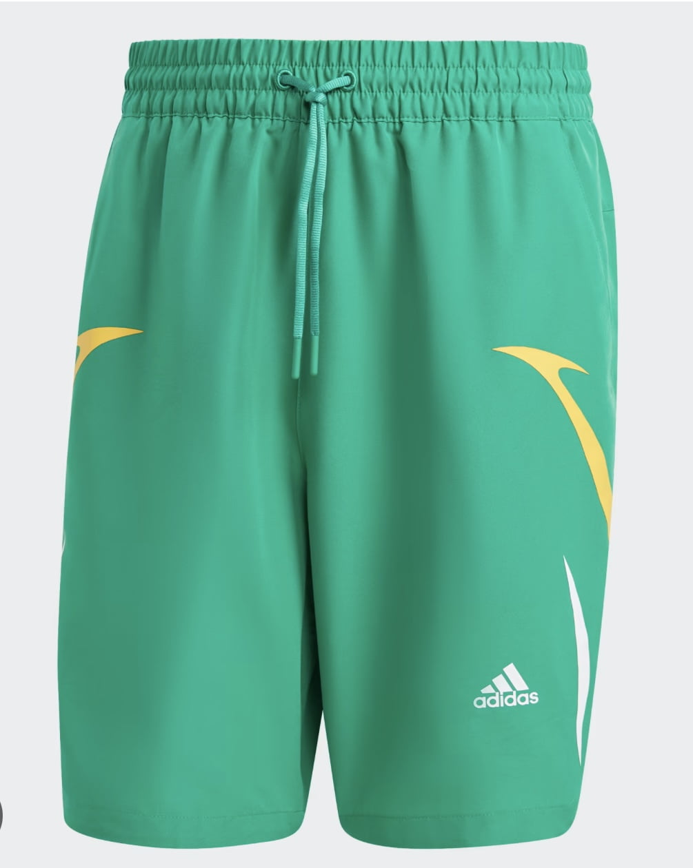 Adidas Men's- Colourblock Woven Shorts- Green Medium