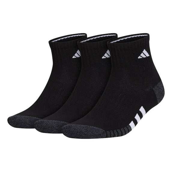Adidas Men's Cushioned 3.0 Quarter 3-Pack (Black/Grey/White,Men,XL)