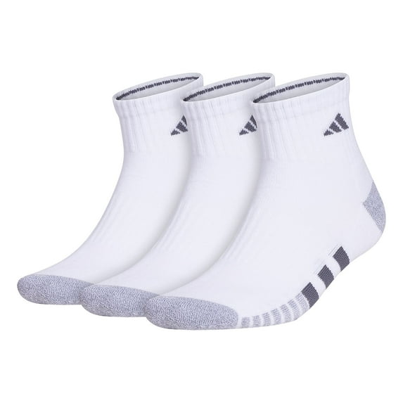 Adidas Men's Cushioned 3.0 Quarter 3-Pack (White/Grey,Men,XL)