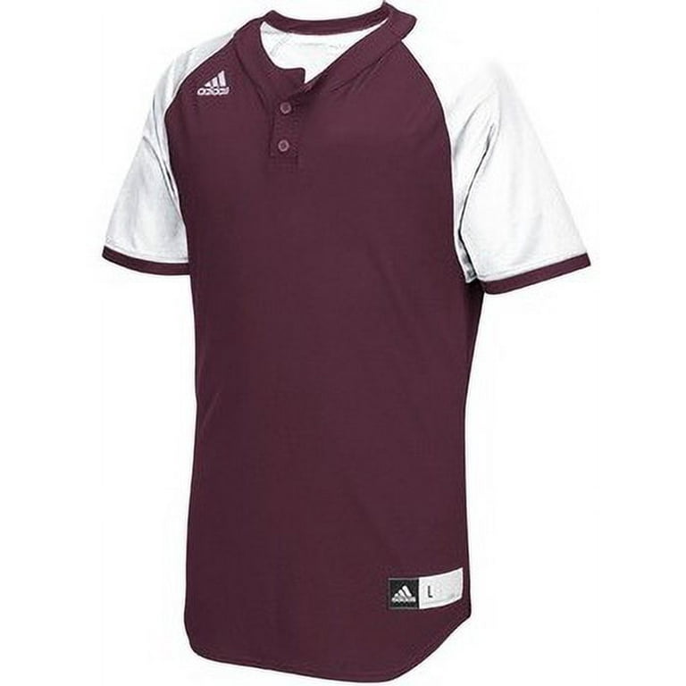 Adidas Men s Diamond King 2.0 2 Button Henley Baseball Jersey Shirt Color Options Walmart