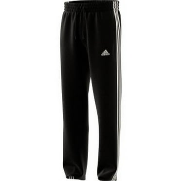 Adidas Men's Essential 3-Stripe Open Hem Fleece Pants
