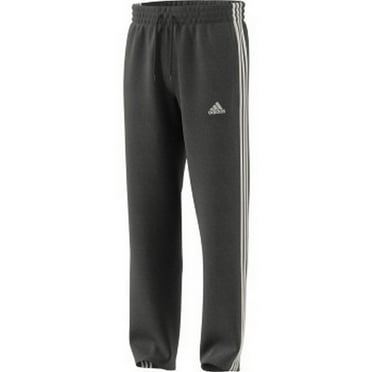 Adidas Men's Essential 3-Stripe Open Hem Fleece Pants