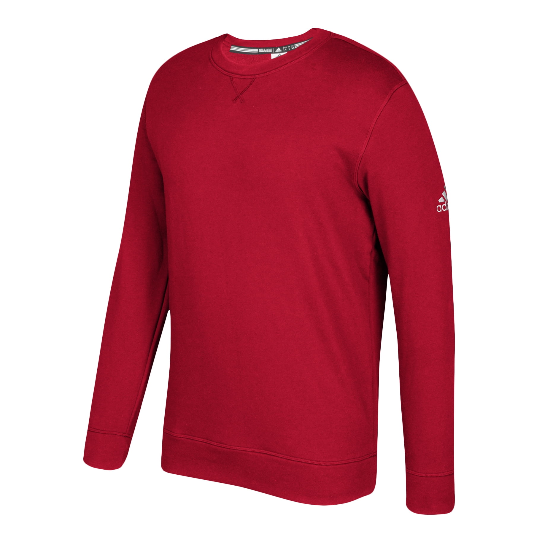 Red adidas crew neck sweatshirt hotsell