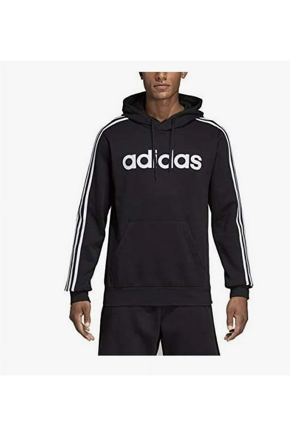 Men's Essentials 3-Stripes Pullover Hoodie Size Medium