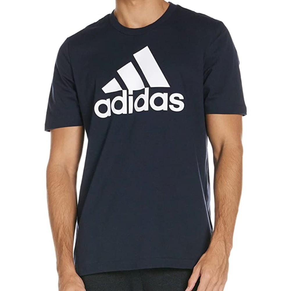 adidas Multi Logo Tシャツ ESSENTIALS Adidas Men's T-Shirt Essentials Big Logo Cotton Crewneck