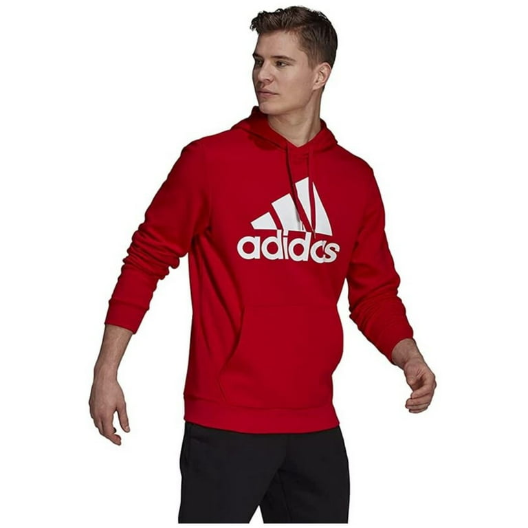 Adidas Men's Essentials Fleece Big Logo Pullover Hooded Sweatshirt