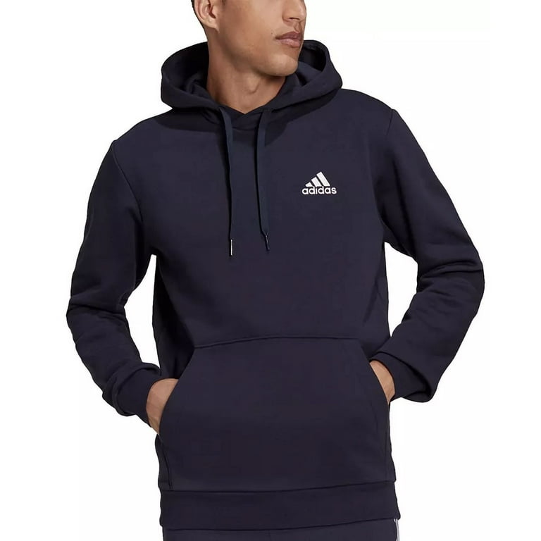 Adidas Men\'s Essentials Fleece Hoodie, Legend Ink/White, 3X-Large