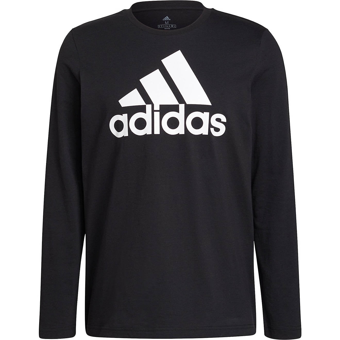 Adidas Men\'s Essentials Long Sleeve Tee, Black/White/White, X-Large