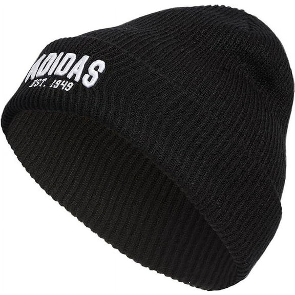 Adidas Men's Foundation 3 Inch Fold Beanie, Black, One Size