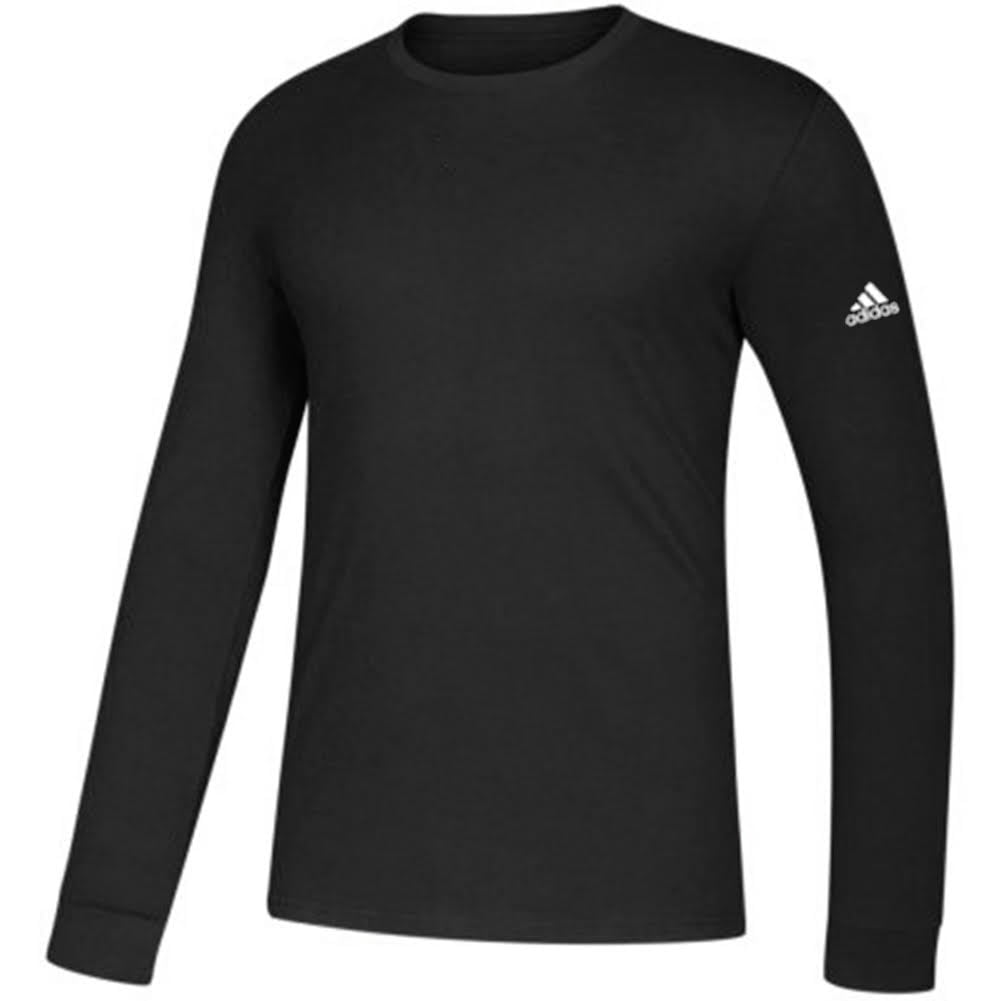 Adidas Men's Go To Performance Climalite Long Sleeve Active Tee Sport T-Shirt, Black, M