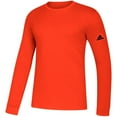 thumbnail image 1 of Adidas Men's Go To Performance Climalite Long Sleeve Active Tee Sport T-Shirt, Orange, XL, 1 of 7