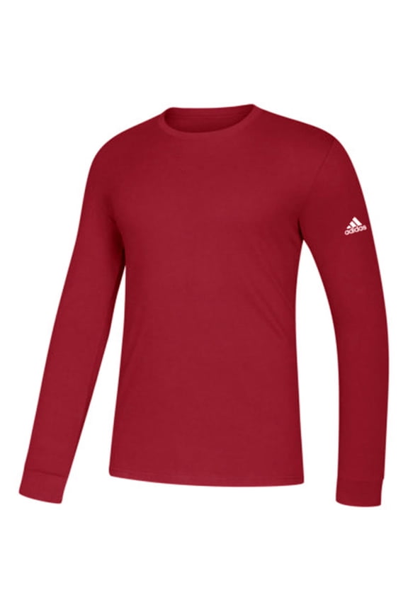 Men's Go To Performance Climalite Long Sleeve Active Tee Sport T-Shirt, Red, XS