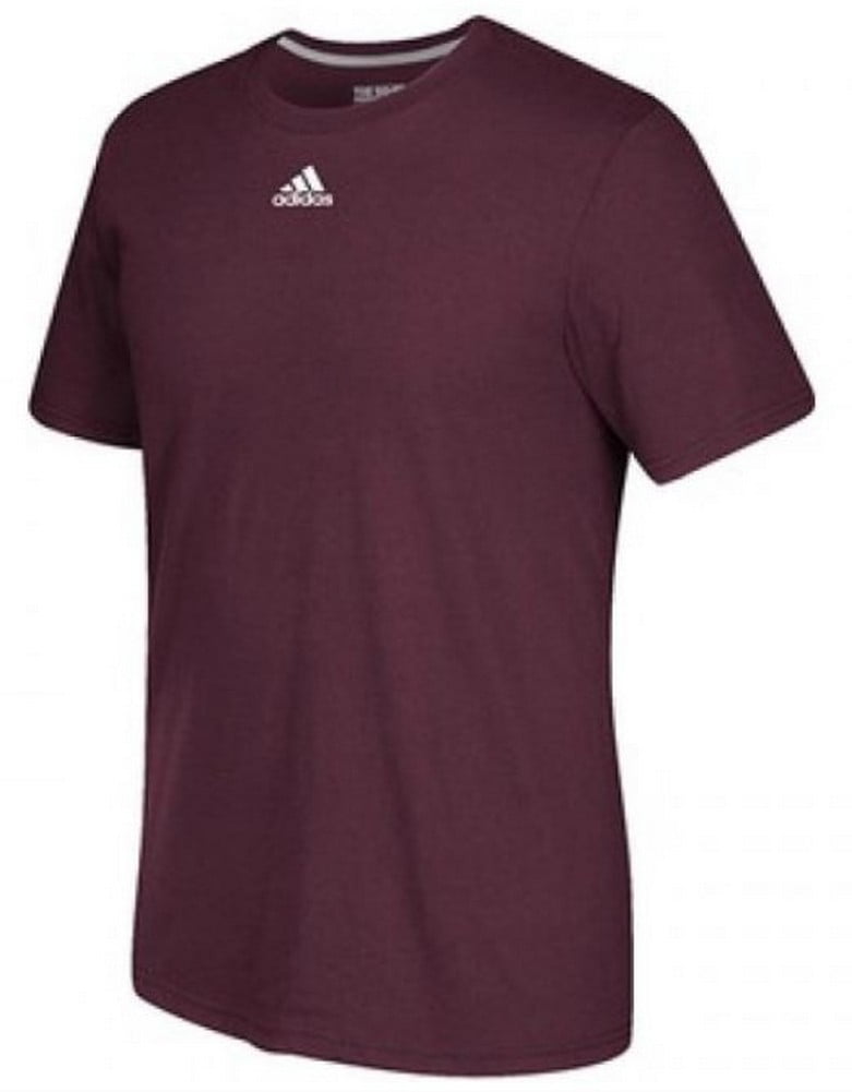Adidas Men's Go To Performance T-Shirt Workout Sport Tee Athletic (Maroon-S)