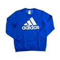 thumbnail image 1 of Adidas Men's Graphic Logo Long Sleeve Fleece Lined Sweatshirt (Royal Blue/White, L), 1 of 2