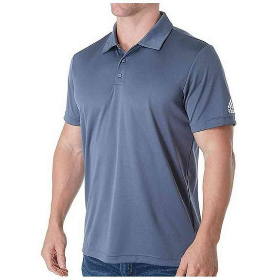 Adidas Men's Grind Climalite Performance Polo Shirt Golf Golfing (Onix, S)