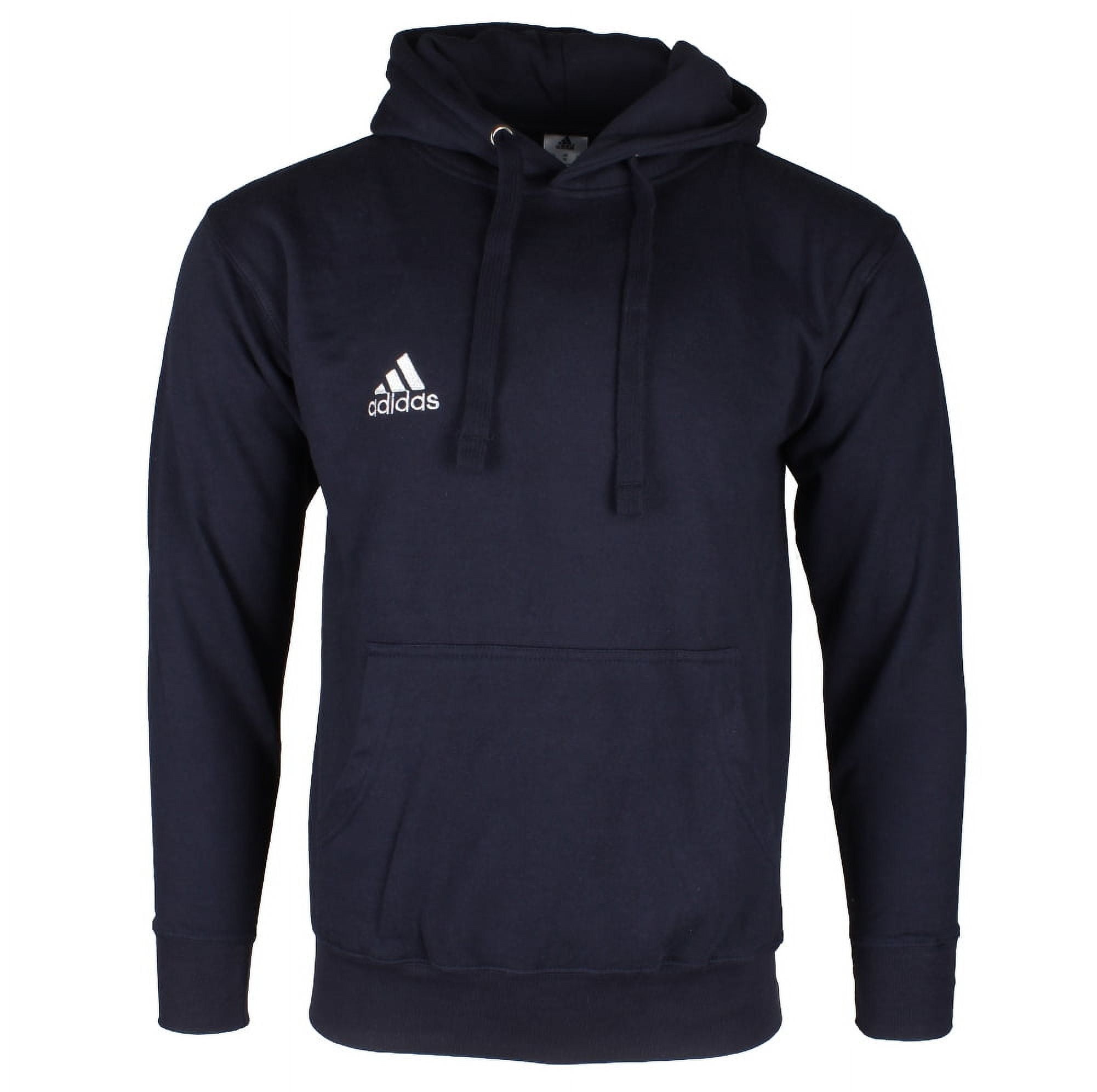 Adidas Men's Logo Long Sleeve Front Pocket Coref Pullover Hoodie Navy XL